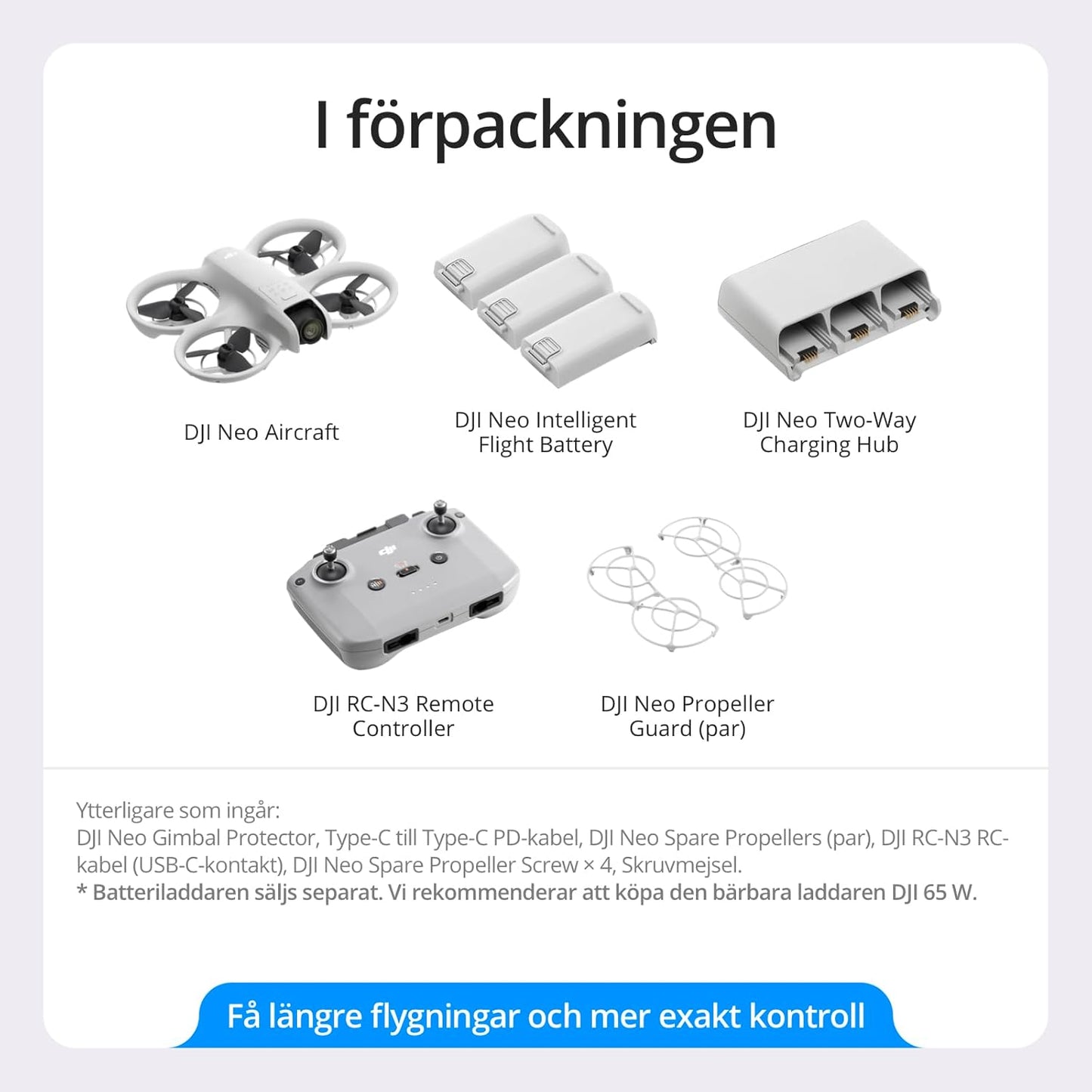 🚁 DJI Neo Fly More Combo – Släpp loss din kreativitet från himlen