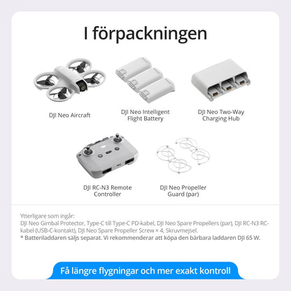 🚁 DJI Neo Fly More Combo – Släpp loss din kreativitet från himlen